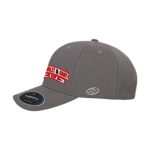 Grey snapback hat with Insideya Golf icon on side panel