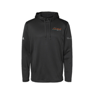 Insideya Golf x Keith Byars Adidas Textured Mixed Media Black Hooded Sweatshirt Flat Front 