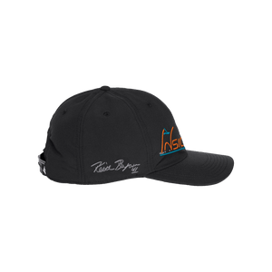 Black snapback hat with embroidered Keith Byars Signature