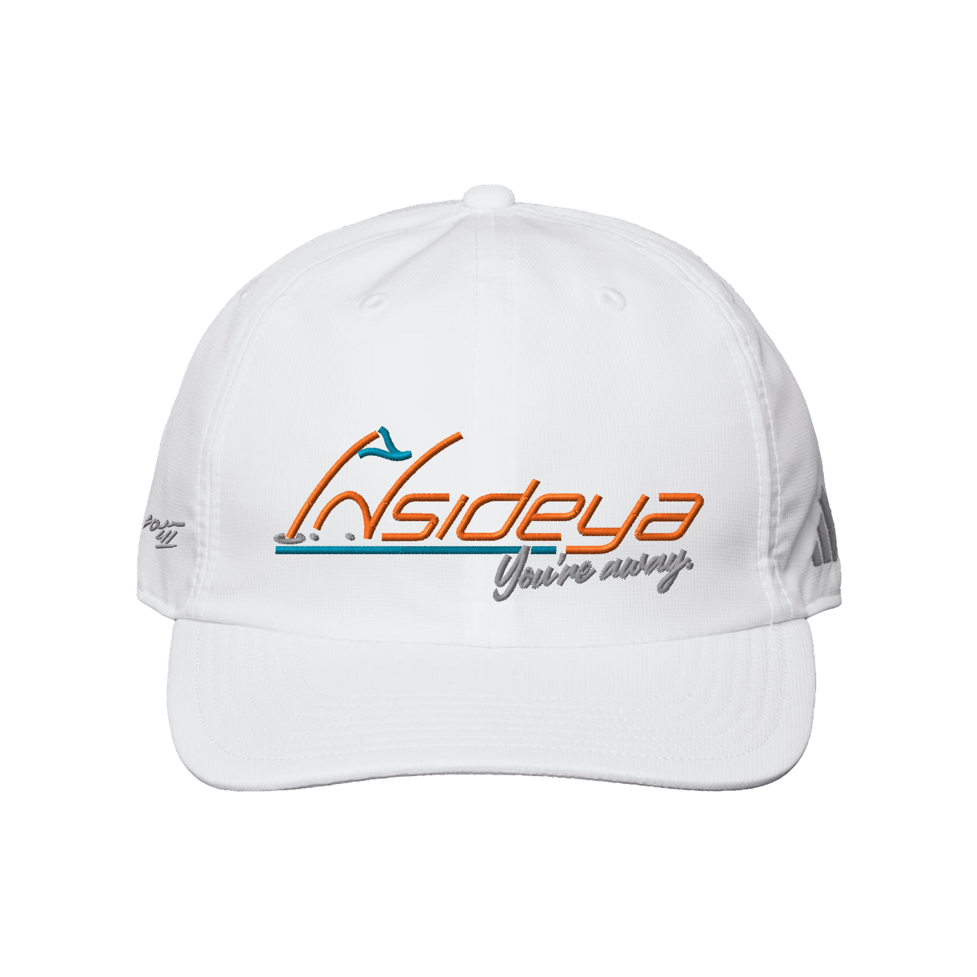 White snapback with Insideya Golf logo 