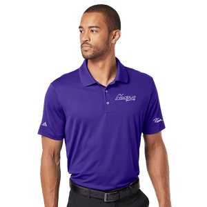 Insideya Golf Signature Collection x Keith Byars Collegiate Purple Adidas Performance Polo Front Model