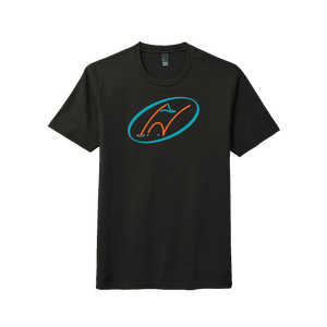 Black t-shirt with Insideya Golf icon on full front