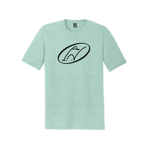 Mint t-shirt with Insideya Golf icon on full front