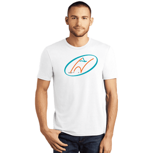 Front model wearing white t-shirt with Insideya Golf icon on full front