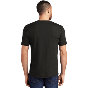 Black District Perfect Tri Tee with screen printed Insideya Golf logo back model