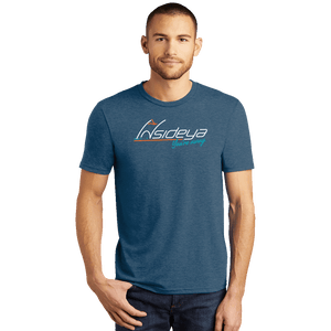 Heathered Neptune District Perfect Tri Tee with screen printed Insideya Golf logo