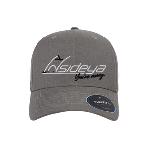 Grey FlexFit NU Adjustable Cap with embroidered Insideya Golf logo 