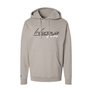 Tan hoodie with Insideya Golf logo on front