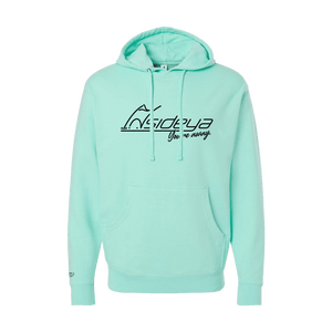Mint hoodie with Insideya Golf logo on front