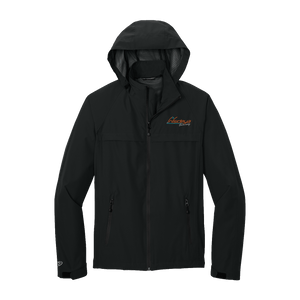 A black waterproof jacket with Insideya Golf logo on left chest