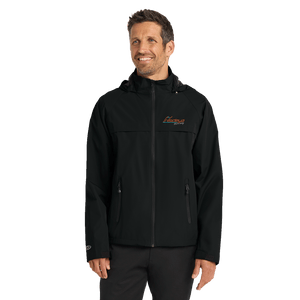 Black Port Authority Torrent Waterproof Jacket with Insideya Golf logo printed on left chest front model