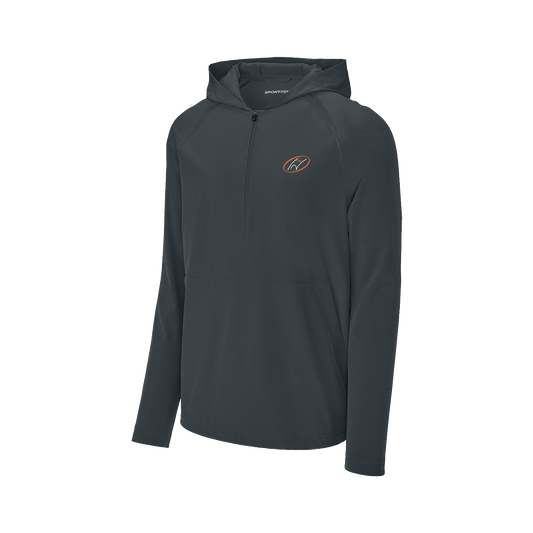 Dark grey half-zip jacket with Insideya Golf logo on left chest 