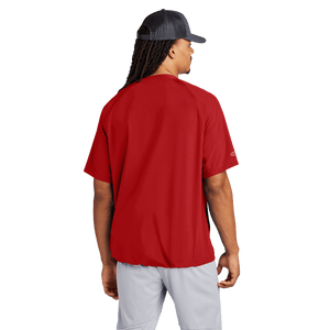 Deep Red Sport-Tek Repeat Half-Zip Short Sleeve Jacket with Embroidered Insideya Golf Logo back model