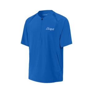 True Royal Sport-Tek Repeat Half-Zip Short Sleeve Jacket with Embroidered Insideya Golf Logo flat front