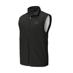 Black vest with Insideya Golf icon on left chest
