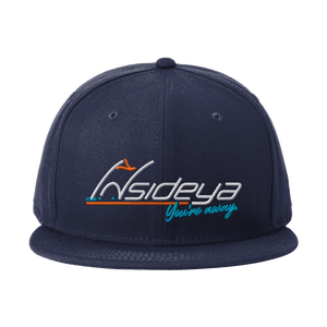 Deep Navy New Era Standard Fit Flat Bill Snapback Cap with Embroidered Insideya Golf logo