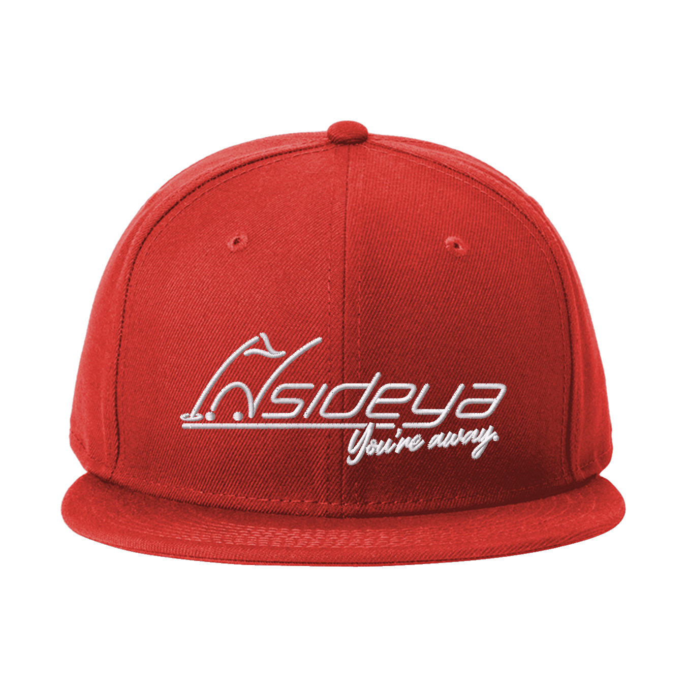 Scarlet New Era Standard Fit Flat Bill Snapback Cap with Embroidered Insideya Golf logo