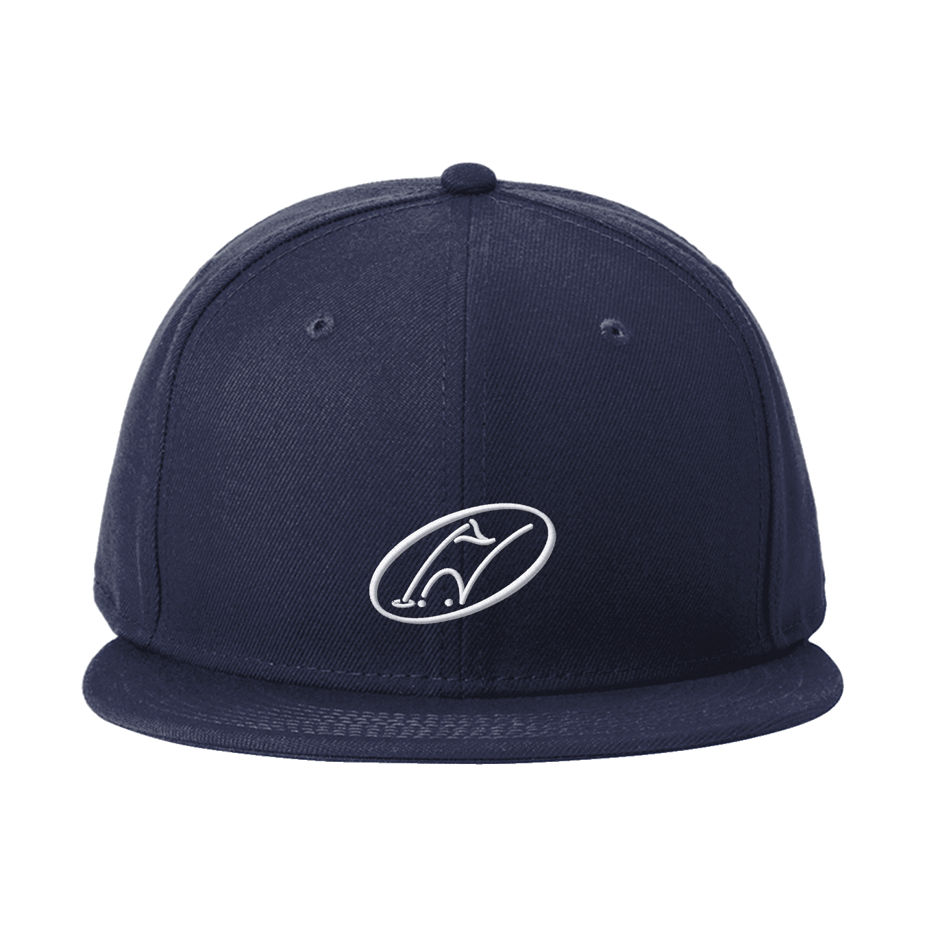 Navy flat bill hat with Insideya Golf icon 
