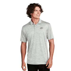 nic vansteenberghe wearing grey polo with Insideya Golf icon on left chest