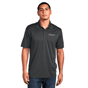 Iron Grey Sport-Tek PosiCharge Micro-Mesh Polo with embroidered Insideya Golf logo front model