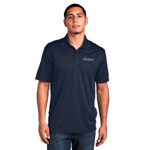 True Navy Sport-Tek PosiCharge Micro-Mesh Polo with embroidered Insideya Golf logo front model