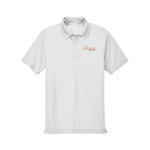 White Sport-Tek PosiCharge Micro-Mesh Polo with embroidered Insideya Golf logo flat front