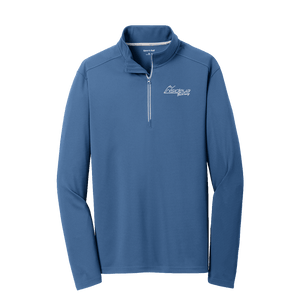 Dawn Blue Sport-Tek Sport-Wick Textured Quarter-Zip Pullover with Embroidered Insideya Logo flat front