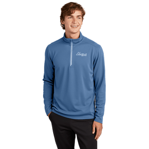 Dawn Blue Sport-Tek Sport-Wick Textured Quarter-Zip Pullover with Embroidered Insideya Logo front model
