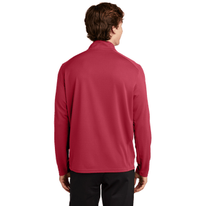 Deep Red Sport-Tek Sport-Wick Textured Quarter-Zip Pullover with Embroidered Insideya Logo back model