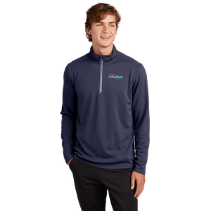 True Navy Sport-Tek Sport-Wick Textured Quarter-Zip Pullover with Embroidered Insideya Logo front model