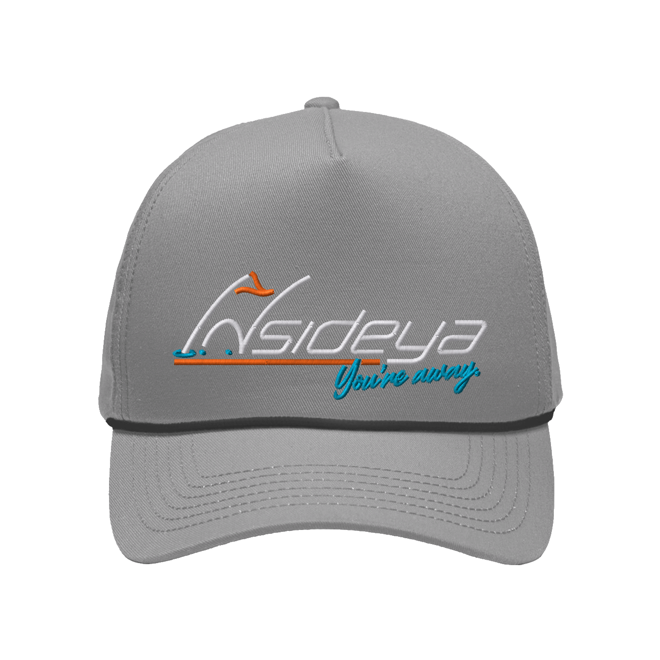 Grey Sportsman Five-Panel Rope Heritage Fit Cap with Embroidered Insideya Golf logo