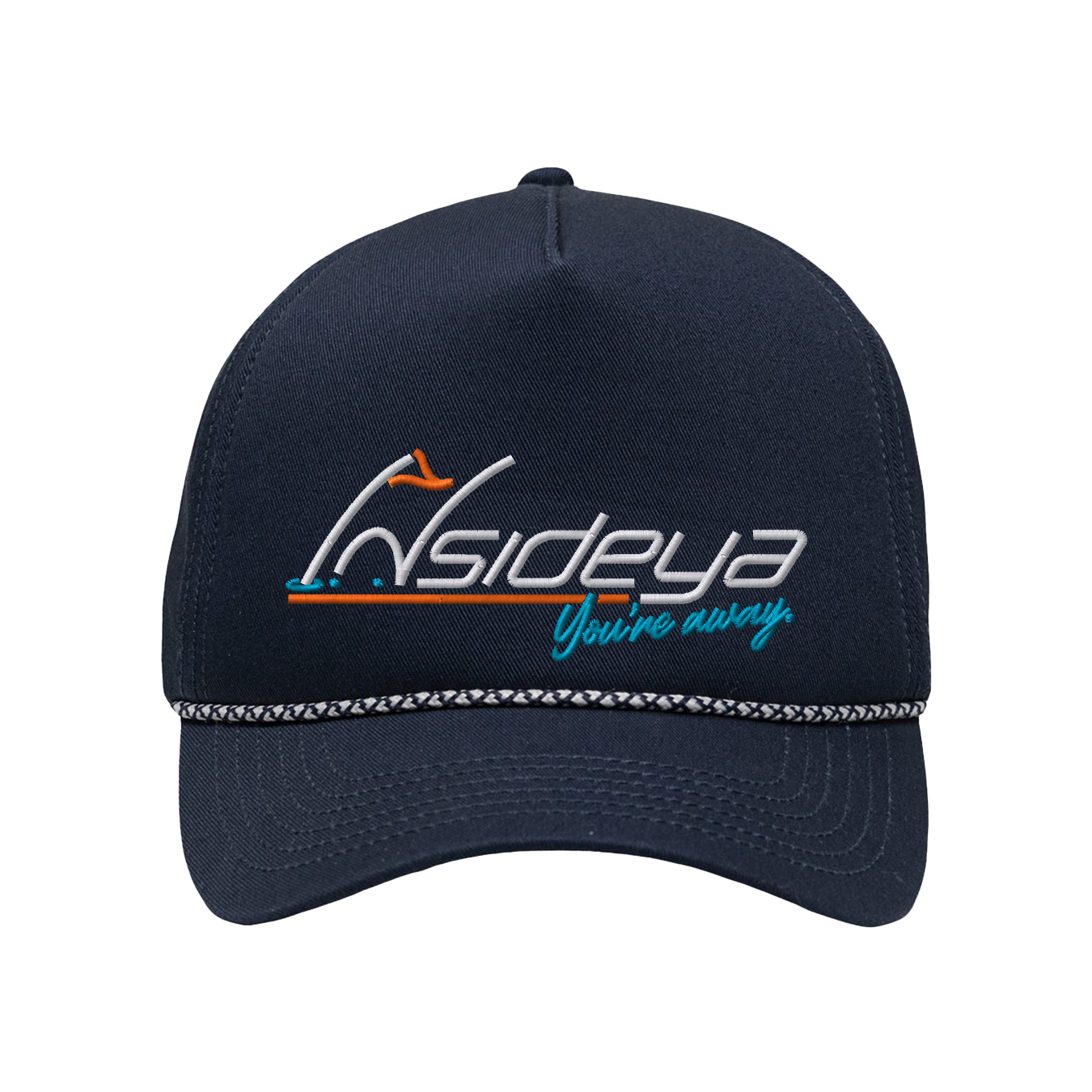 Navy Sportsman Five-Panel Rope Heritage Fit Cap with Embroidered Insideya Golf logo