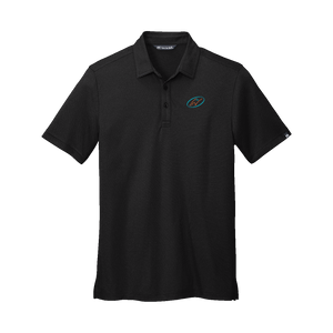 Black TravisMathew polo with Insideya Golf icon on left chest