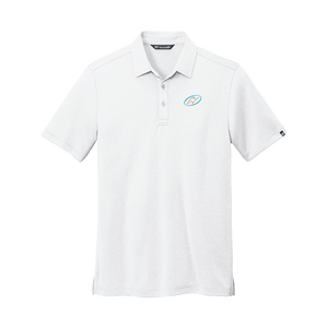 White TravisMathew polo with Insideya Golf icon on left chest