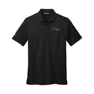 Black TravisMathew polo with Insideya Golf logo on left chest and right sleeve