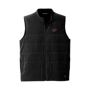 Black TravisMathew vest with Insideya Golf icon on left chest