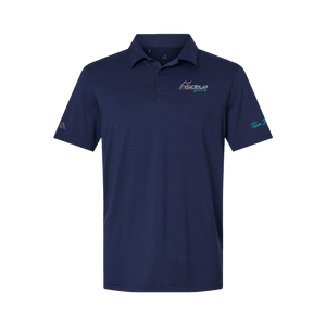 Insideya Golf Signature Collection x Keith Byars Dark Blue Adidas Texture Stripe Polo Flat Front