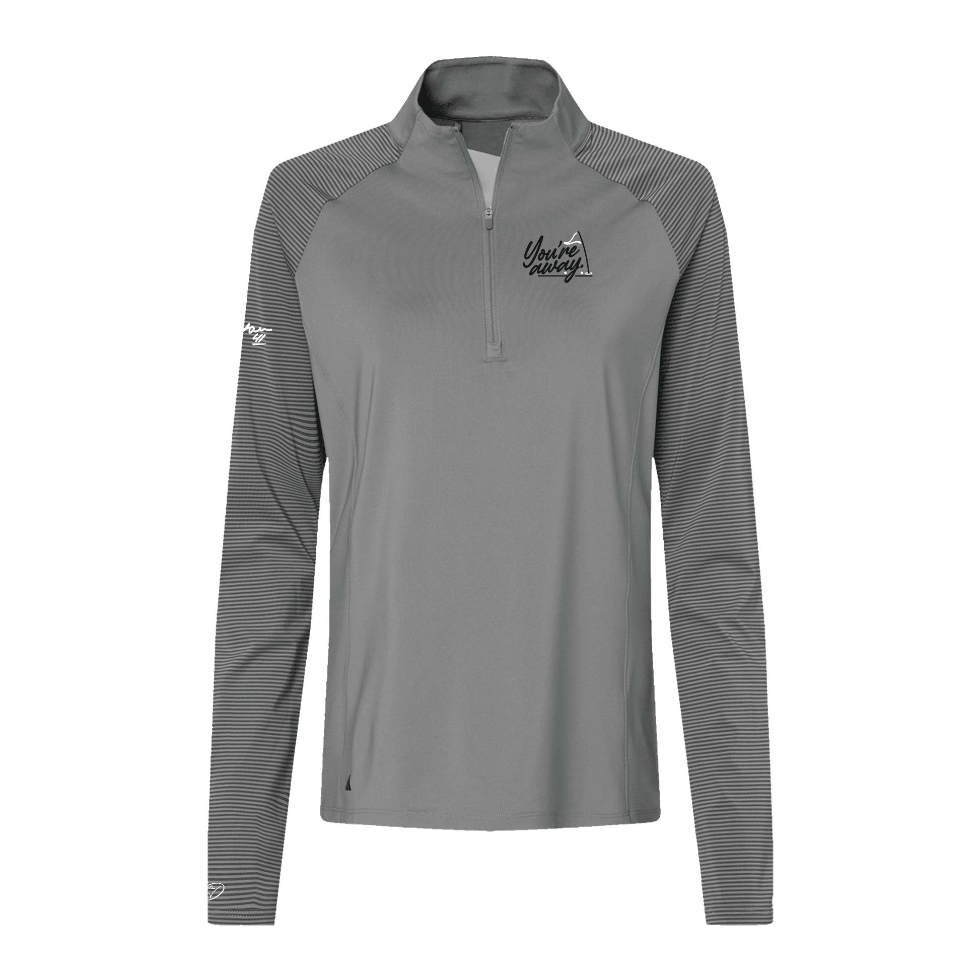 grey women's adidas jacket with Keith Byars signature on right sleeve